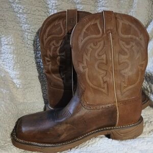 Brand New Justin Stampede Rush Waterproof, size 13D Boots, Square toe,Saddle Tan